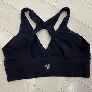 TNA Black Racerback Sports Bra with Cutout